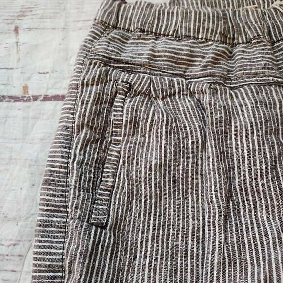 Anthropologie Hei Hei Francois Linen Striped Crop Pants Size XS - Picture 4 of 6